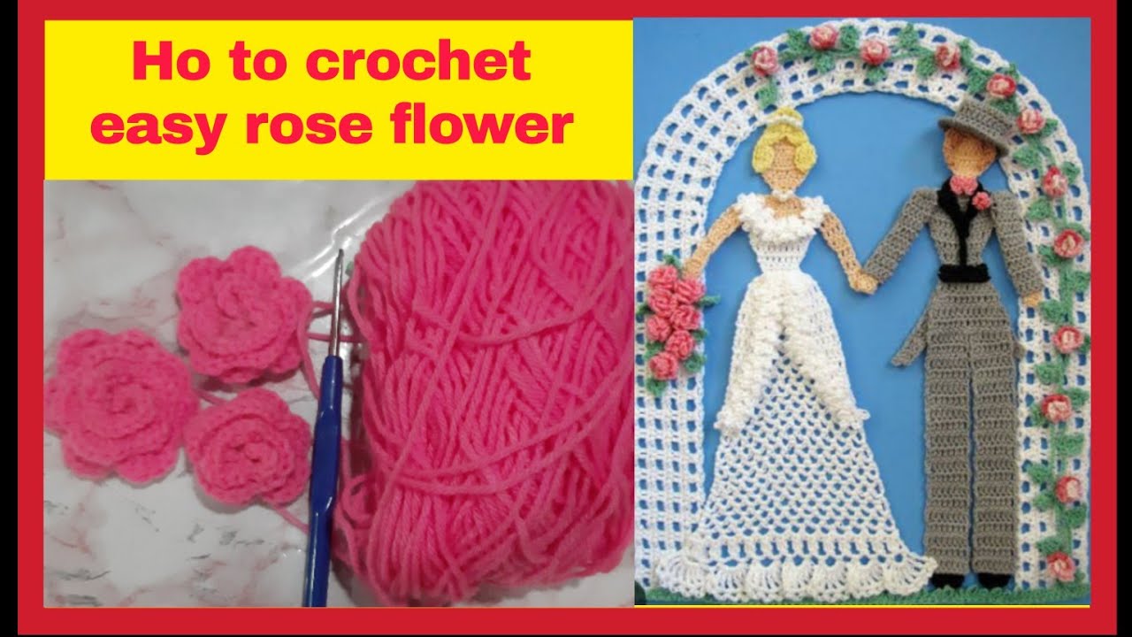 How to crochet easy rose flower