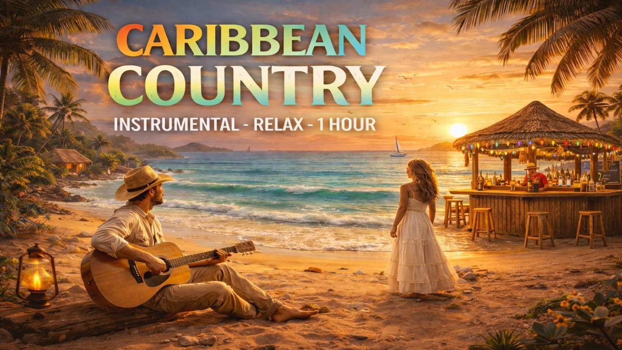 Caribbean Country 🌴 Instrumental Relaxation | 1 Hour Sunset Beach Vibes #CaribbeanCountry