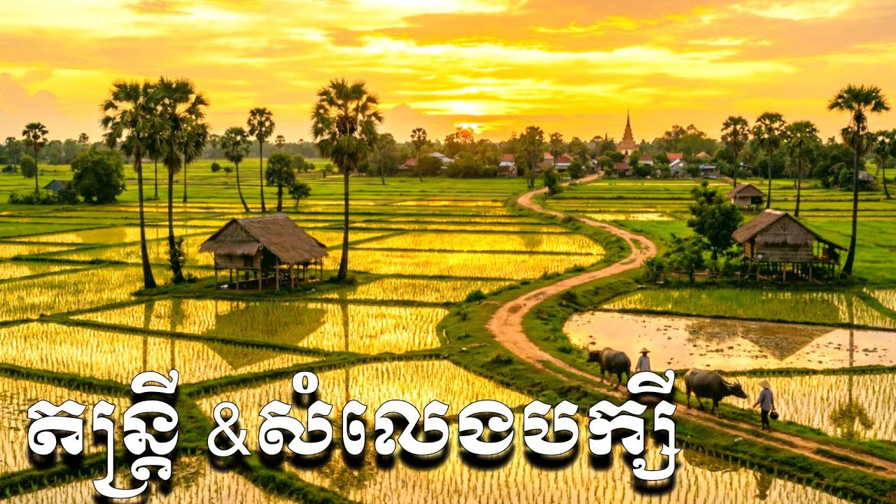 សំឡេងតន្ត្រីបែបស្ងប់ស្ងាត់ មនោសញ្ចេតនា នឹកដល់ស្រុកកំណើត | Relaxing Khmer Rural Life Music