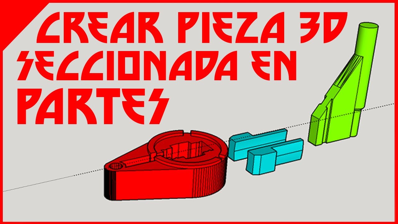 ✅ REPLICAR en SKETCHUP una PIEZA SECCIONADA en VARIAS PARTES OPTIMIZADAS para IMPRESIÓN 3D