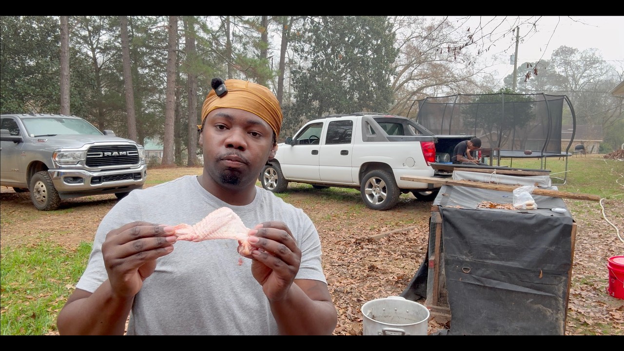 Barnyard to the Grease (HOW TO CLEAN A CHICKEN AND COOK)