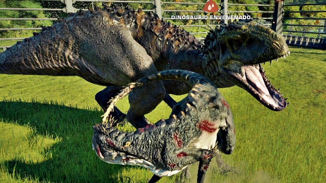 Indominus Rex Vs Scorpius Rex #jurassicpark dinosaurs #asmr  fighting 2