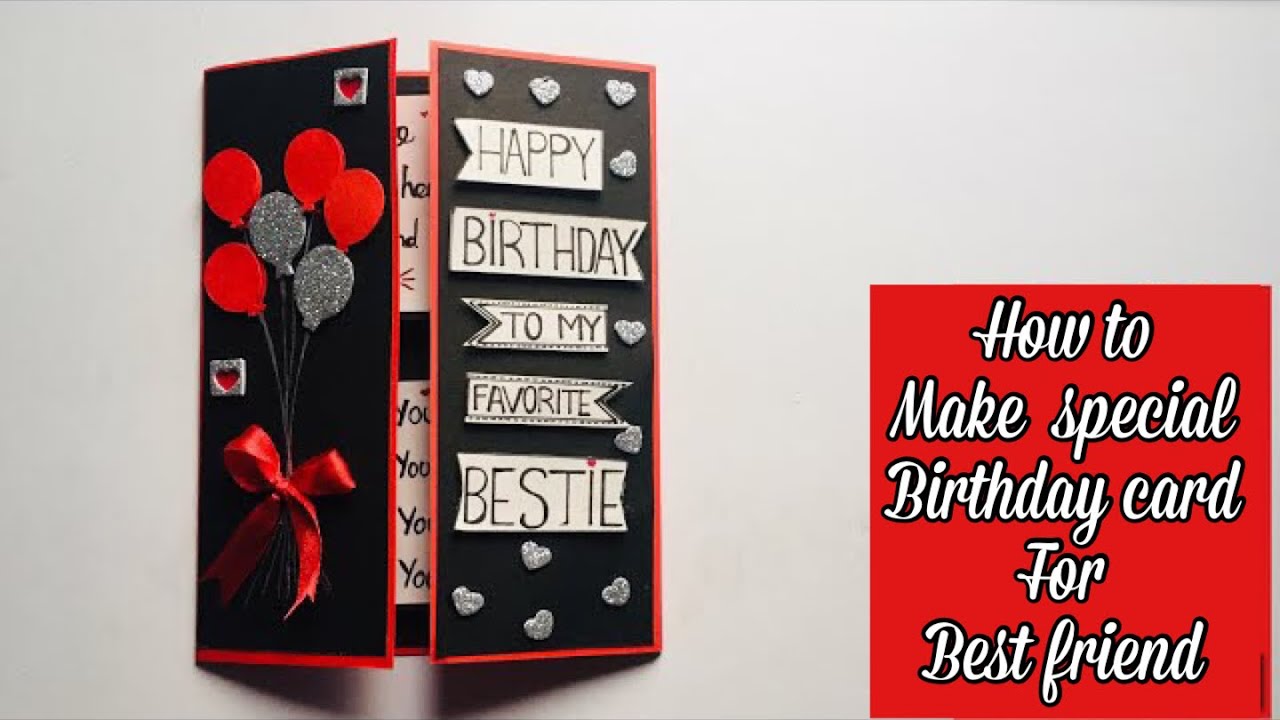 How to Make Special Birthday Card For Best Friend/How to Make Beautiful Birthday Card