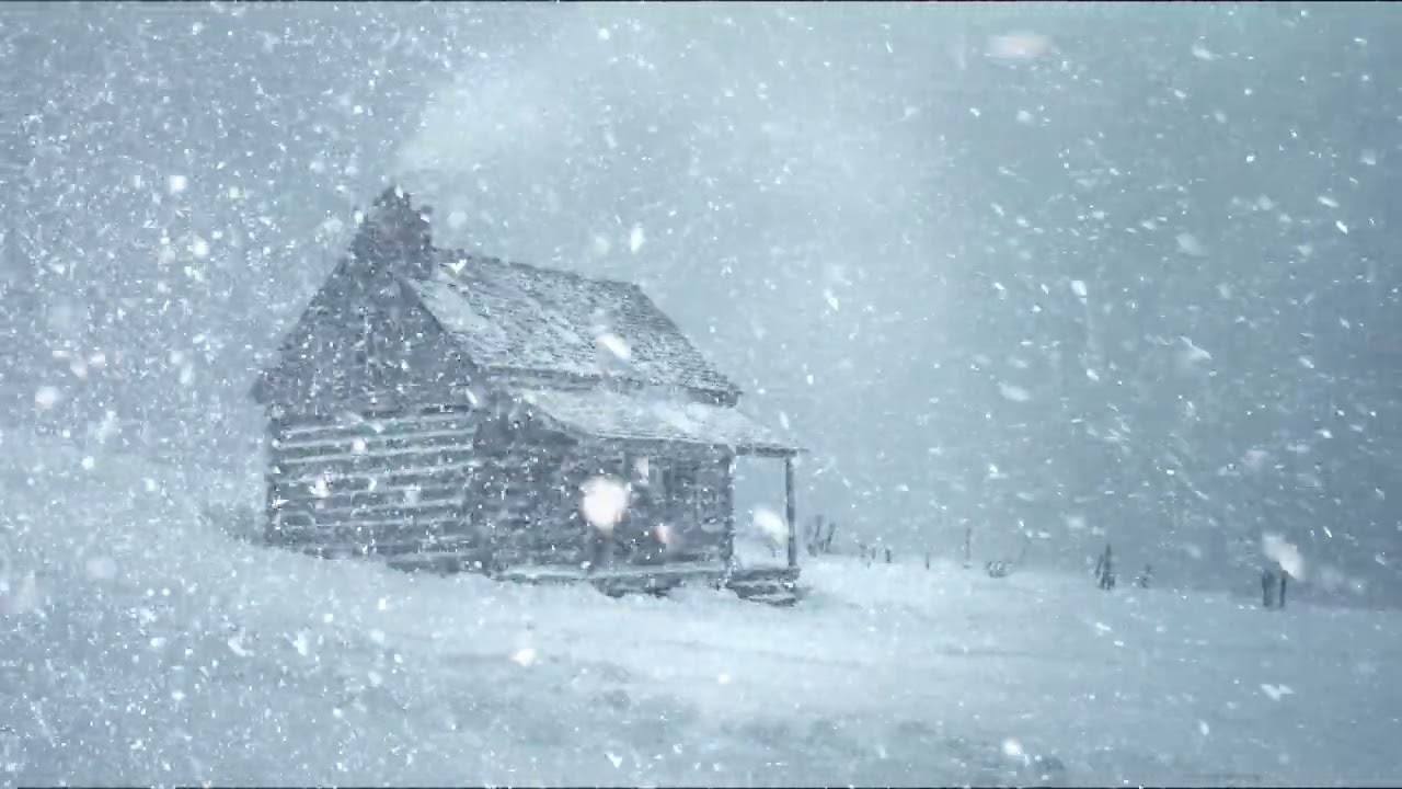 Winter Snowstorm Sounds with Howling Winds for Deep Sleep and Relaxation