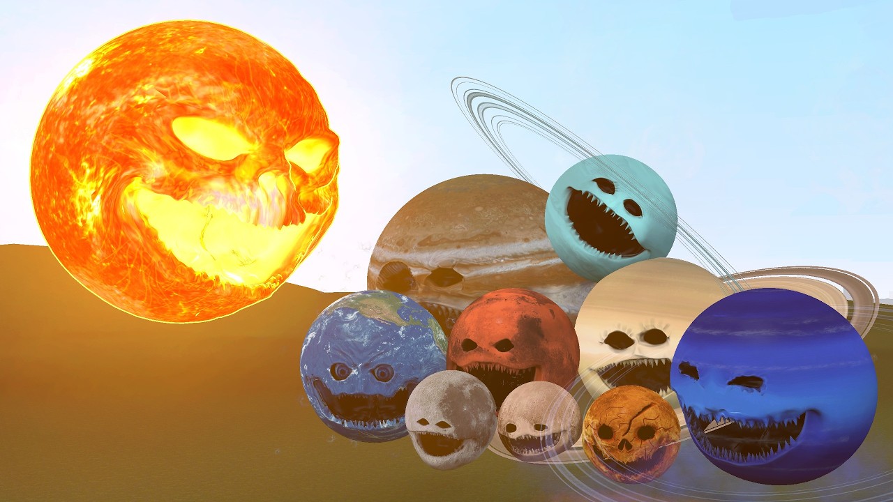 THE SUN WAKES UP VS ALL PLANETS WAKE UP (Garry's Mod)