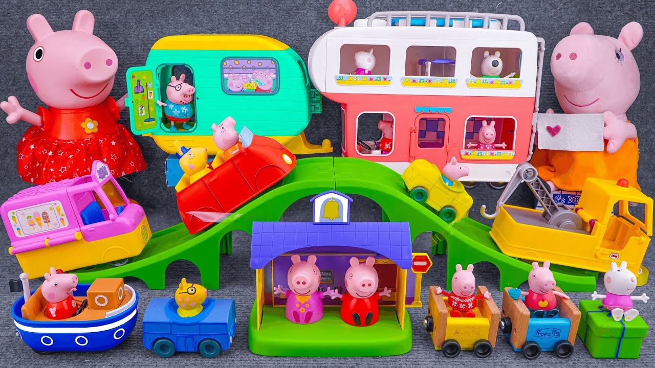 Peppa Pig ASMR | 91 Minutes Satisfying with Unboxing Cute Peppa Pig All Around Peppa’s Town Playset🌺