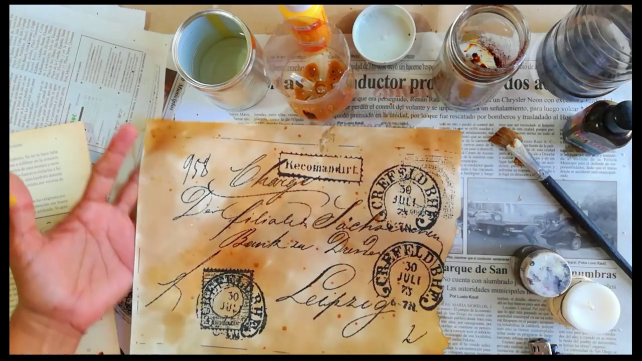 ENVEJECE PAPEL PARA TUS PROYECTOS VINTAGE CON DECOUPAGE