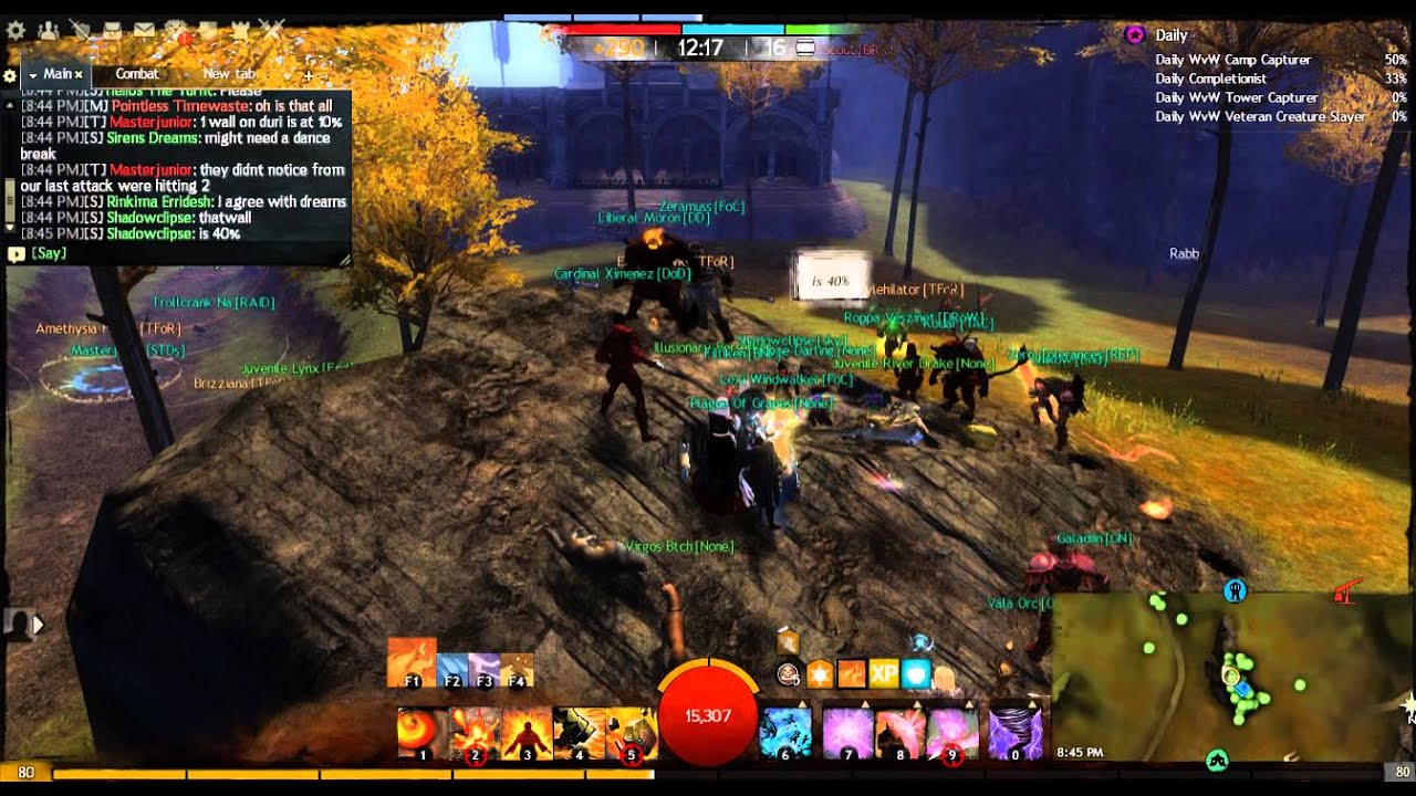 Guild Wars 2 Eredon Terrace guild The Forgers of Orr special event:  Monty Python Theme