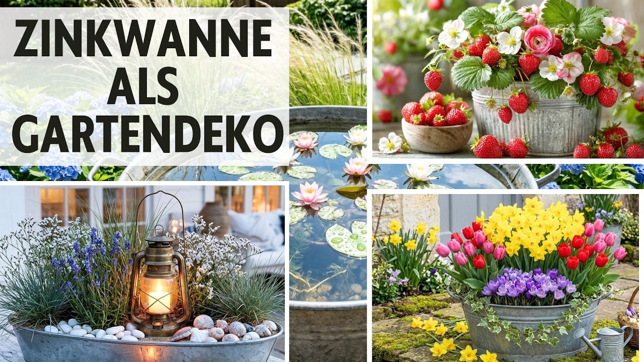 🌸🪣Alte Zinkwanne? NICHT wegwerfen! 10+ atemberaubende Garten-Ideen, die dein Nachbar nicht kennt 🌿😍