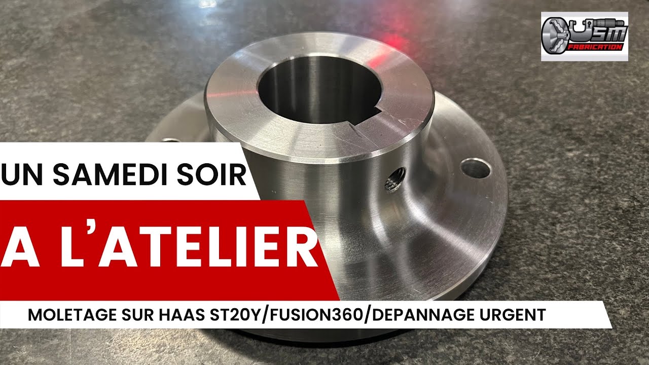 Un samedi soir a l'atelier: moletage sur Haas ST20Y , fusion 360, dépannage urgent