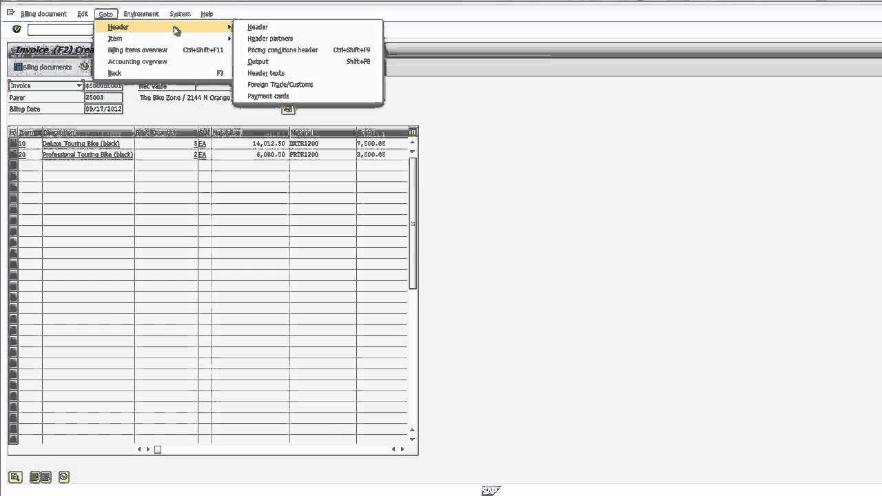 GBI 2.1 SD Exercise - 08. Create Customer Invoice
