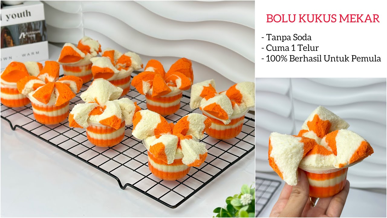 CUMA 1 TELUR TANPA SODA HASILNYA MEKAR SEMPURNA‼️RESEP BOLU KUKUS MEKAR ANTI GAGAL 100% Berhasil.