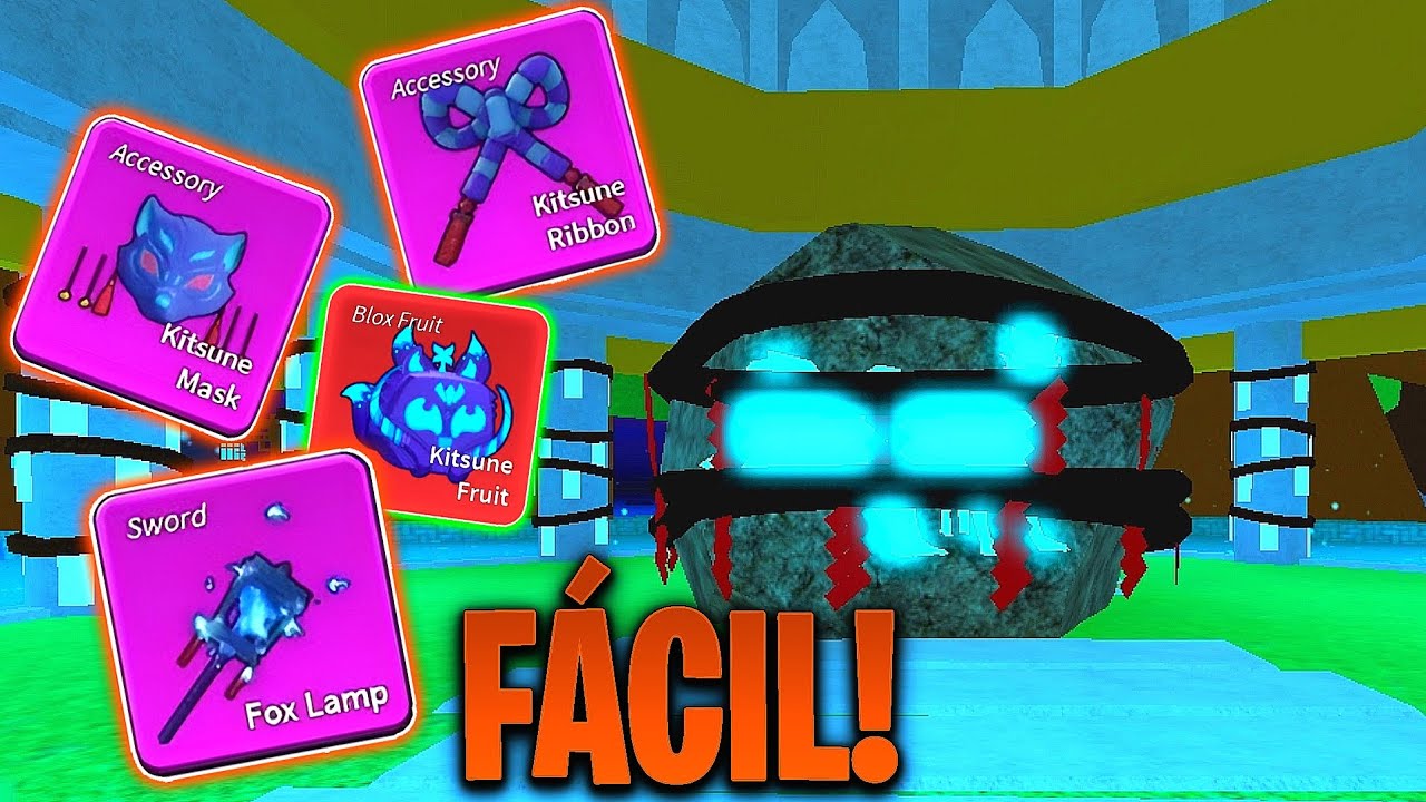 Como achar a ilha da Kitsune R&Aacute;PIDO e pegar os itens no Blox Fruits!