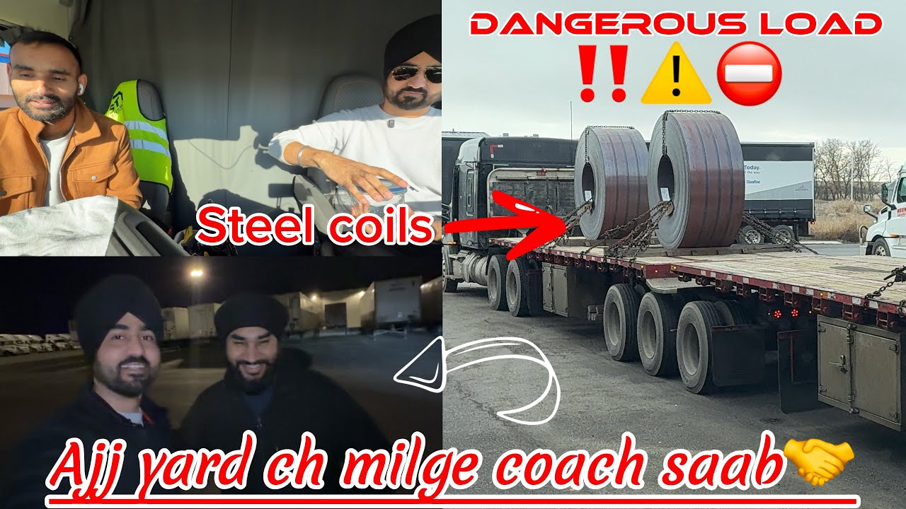 Boht danger ⚠️‼️ load hunda eh steel coils da v #canada #trucker #wmk #boss #trucking 