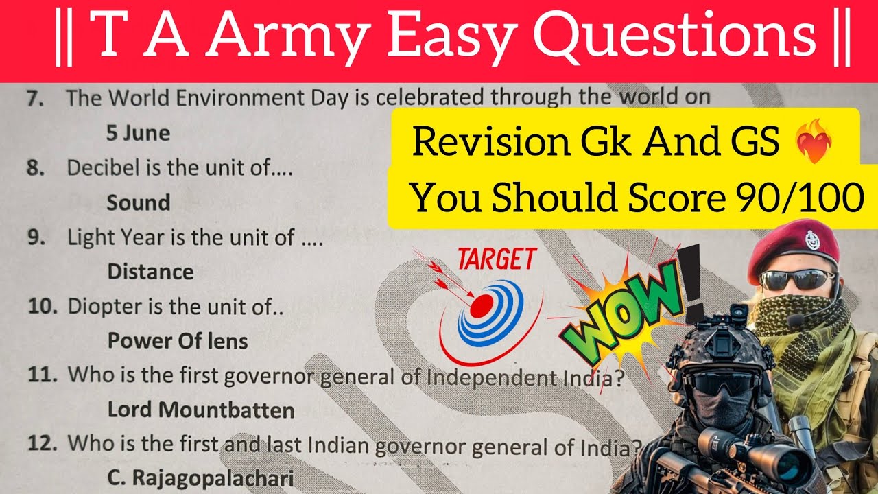 100+ Basic and Easy Gk And Science Questions || Low level Questions for T A Army ⟬⟭💜 || 