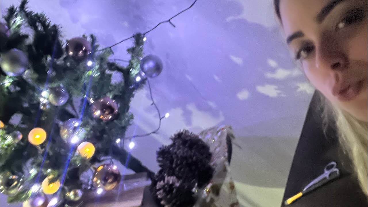 ASMR-Aleatório em um domingo com os enfeites de Natal  
