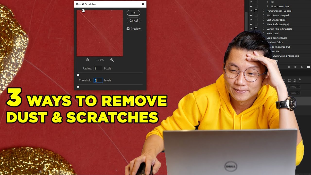 Removing Dust & Scratches in Photoshop