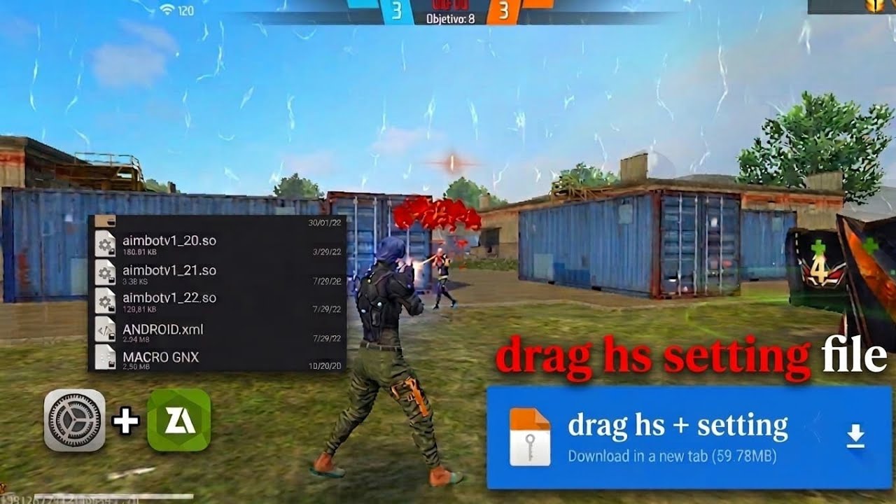 DRAG HS + SETTING FILE 101% 🗃 FREE FIRE BODY HEADSHOR REGEDIT CONFIG FILE📂 WORKING ALL SERVERS🌍