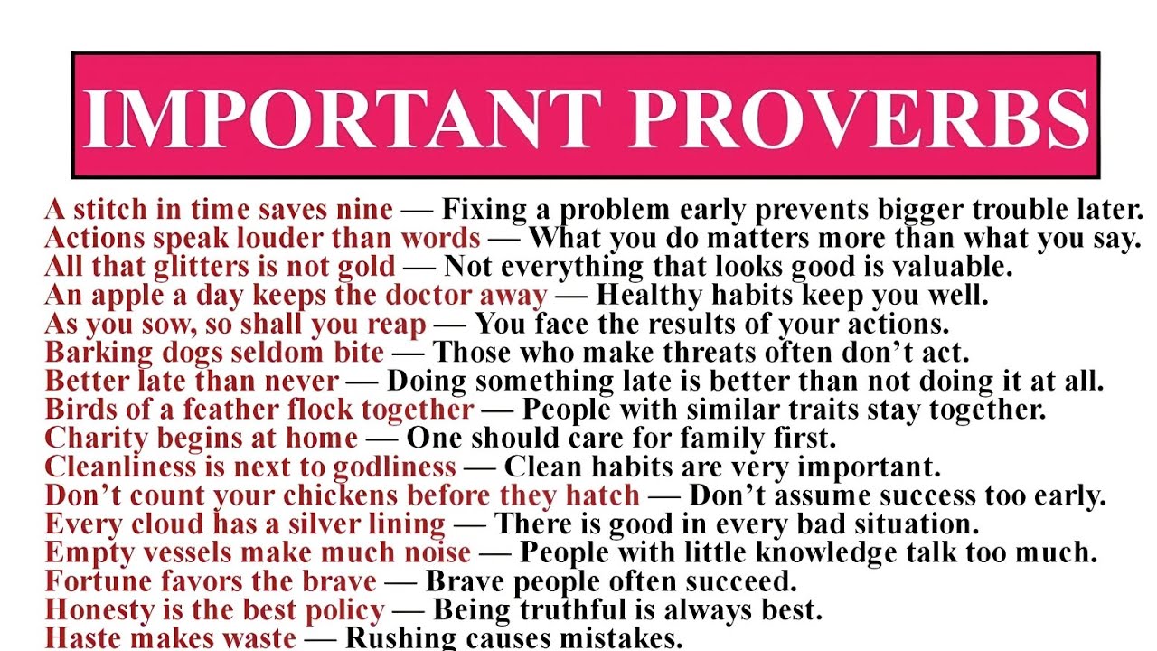 Important proverbs|English grammar for competitive exams|English vocabulary|English grammar|exams|