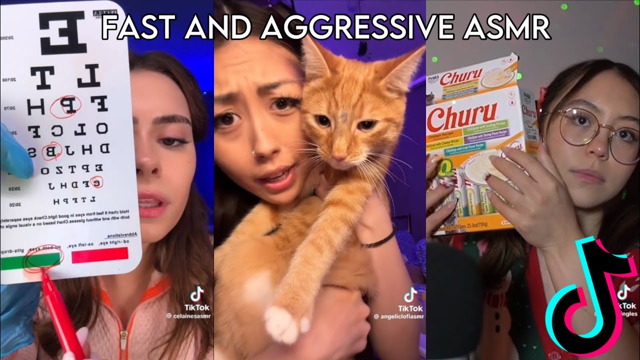 TikTok FAST AND AGGRESSIVE ASMR compilation | Fast paced ASMR videos