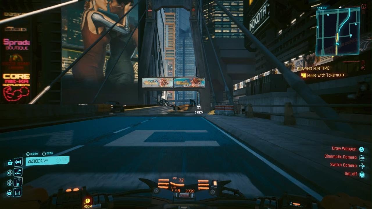 Cyberpunk 2077 just riding around the city