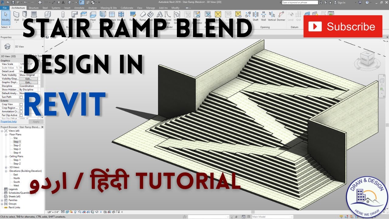 STAIR RAMP BLEND | TUTORIAL | DESIGN IN REVIT