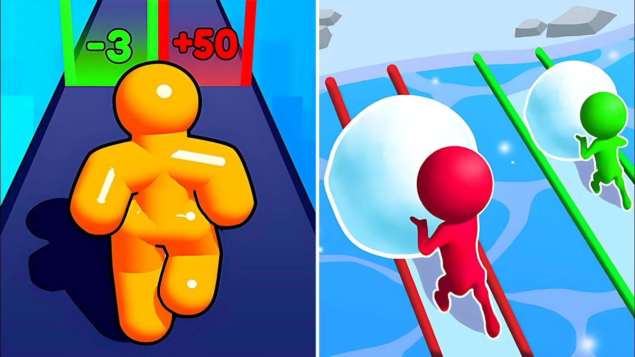 Tall Man Run 🆚 Snow Race 99999 Levels Walkthrough Gameplay HGF%$