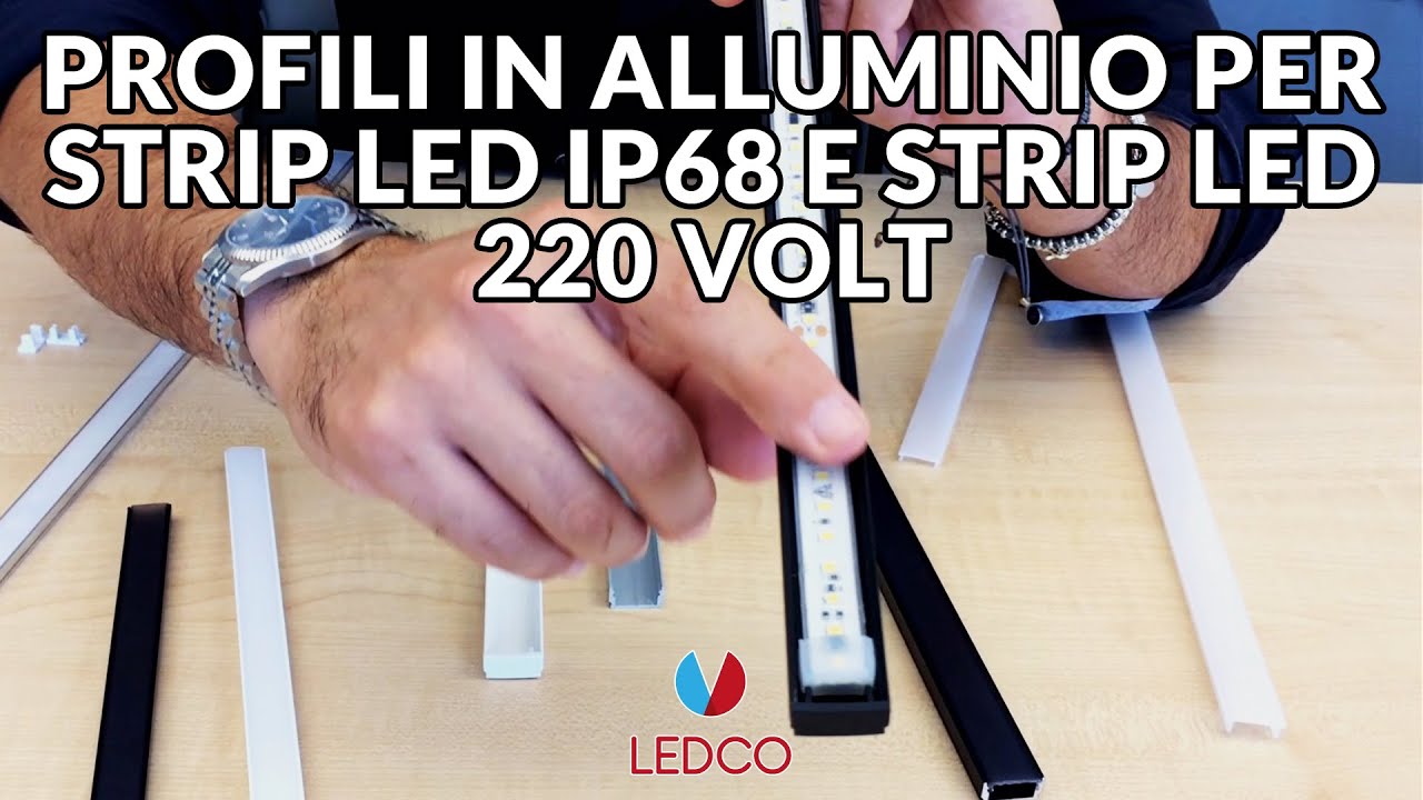 Profili in alluminio per strip LED IP68 e strip LED 220 Volt