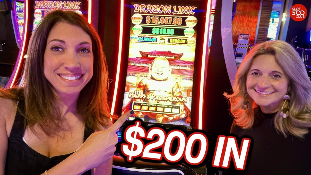 👉 $200 into Happy and Prosperous Dragon Link Slot Machine 🎰 at 7 Feathers Casino #slots #casino