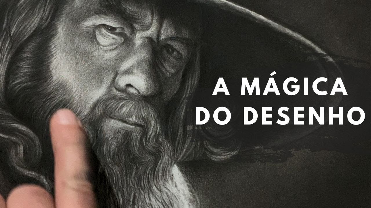 Como Desenhar Retratos Mais Realistas | Retrato Artístico Gandalf Carvão
