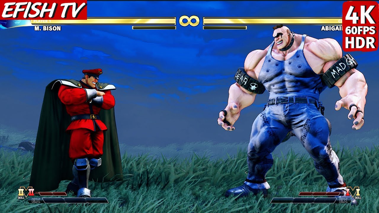 M. Bison vs Abigail (Hardest AI) - Street Fighter V | 4K 60FPS HDR