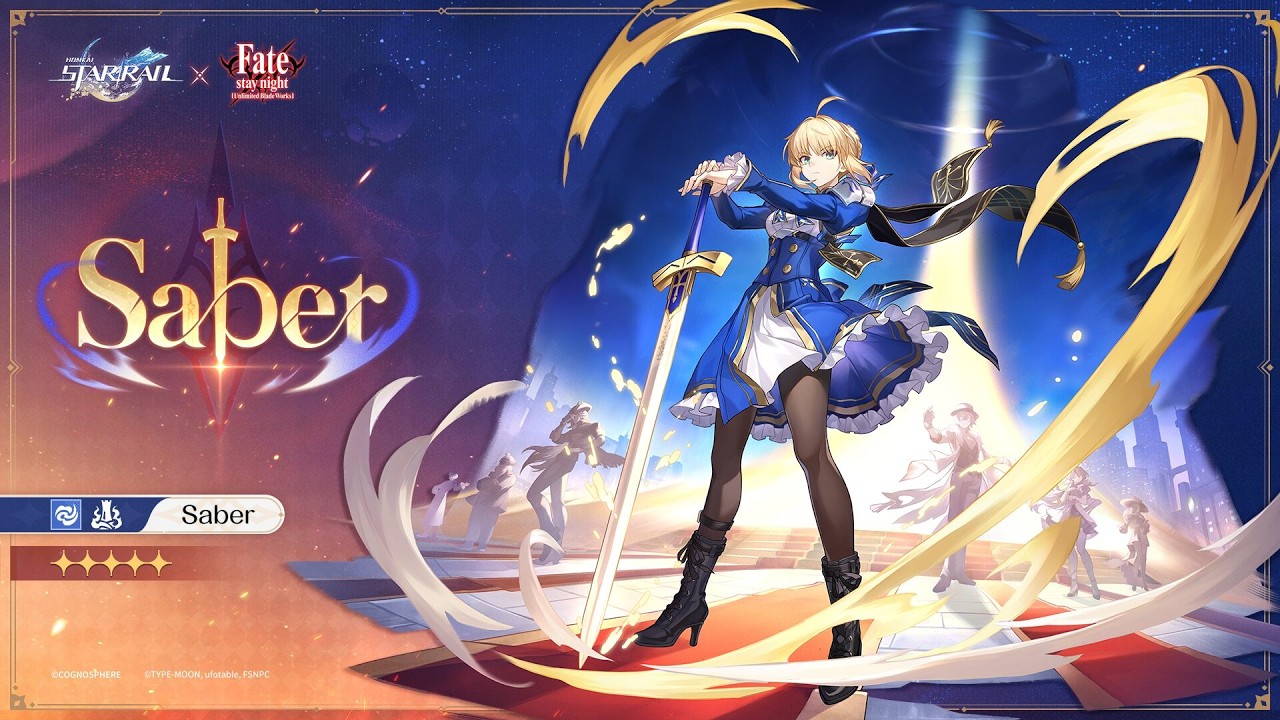 Honkai  Star Rail коллаборация с Fate крутим Сэйбер