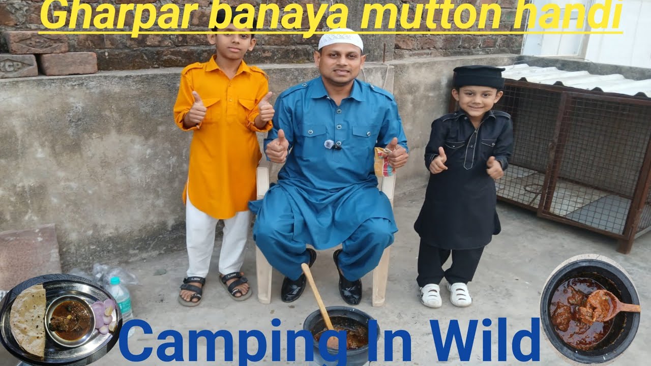 Aaj banaya gharpe mutton. Handi: