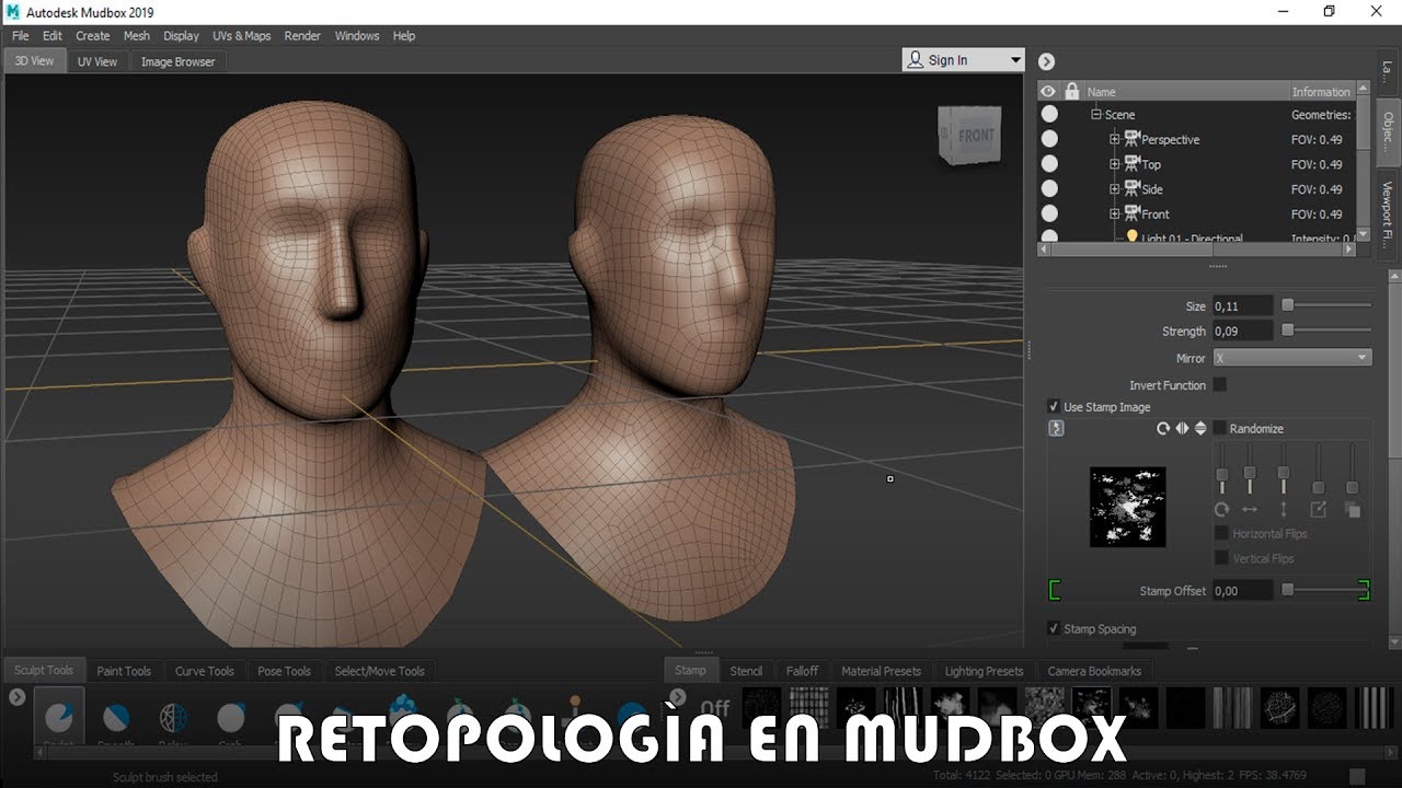 Herramienta de Retopologìa en Mudbox