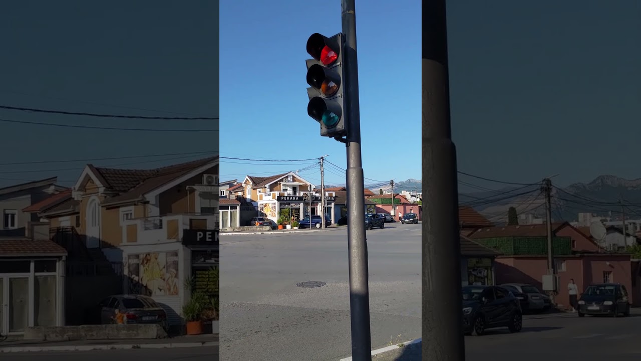 Busy Street Crossing in Podgorica | Beautiful View| Walk| Montenegro #podgorica #mountains #walk