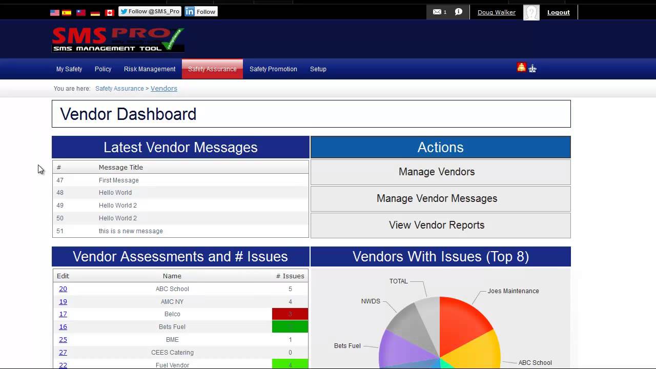 SMS Pro Vendor Dashboard