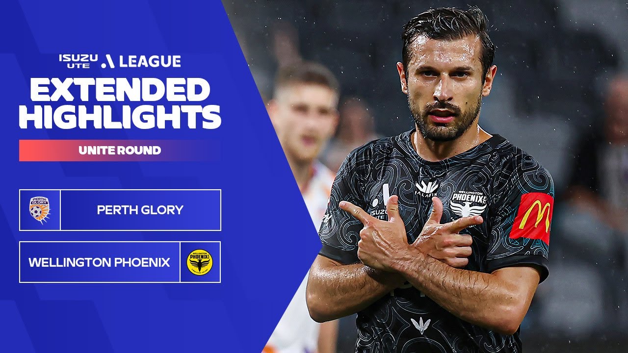 Perth Glory v Wellington Phoenix - Extended Highlights | Isuzu UTE A-League 2023-24 | Unite Round