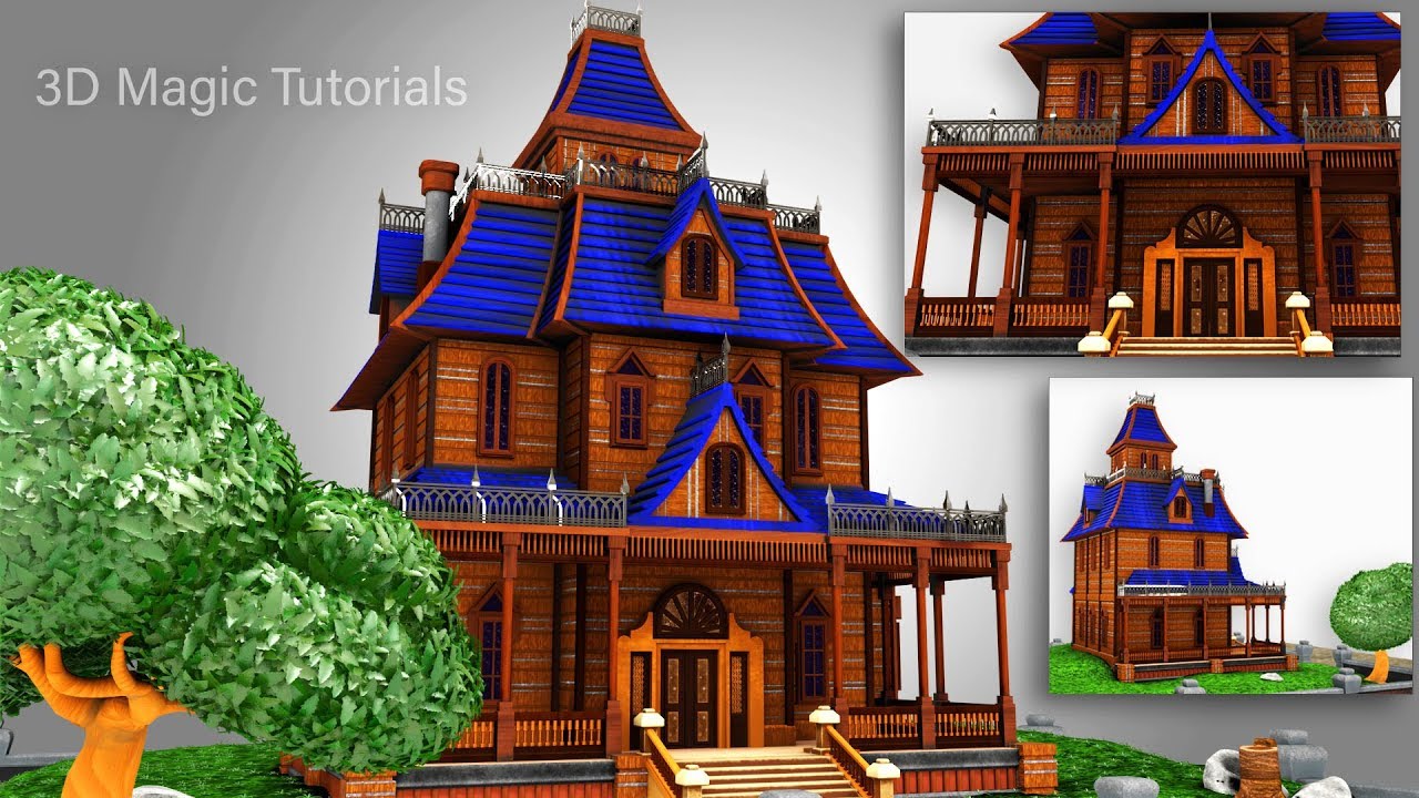 3D Maya Tutorial - How to model a Stylized House | Part-2