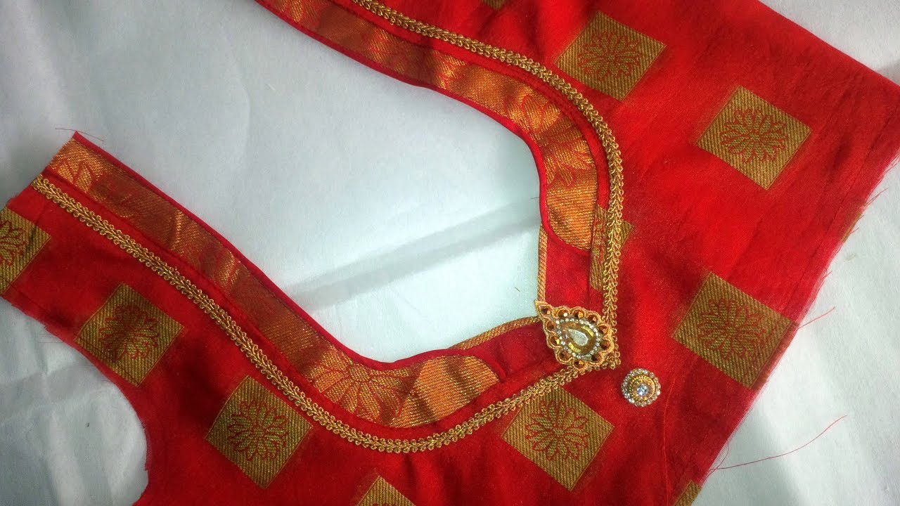 very beautiful neck design cutting and stitching at home