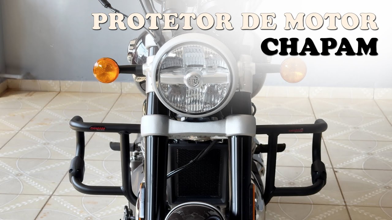 Protetor de motor (mata-cachorro) Chapam na Super meteor 650 - instalação e review completo
