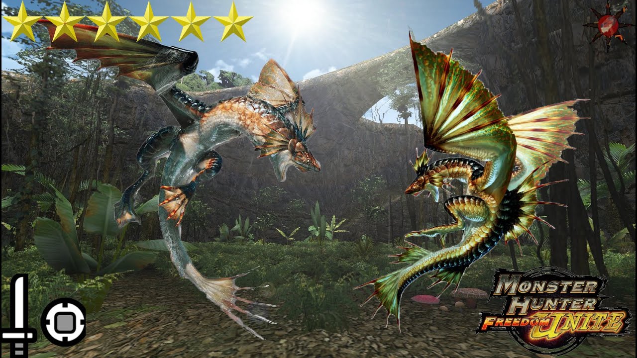 [MHFU] Plesioth and Green Plesioth with SnS, Village 6* Dual Plesioth