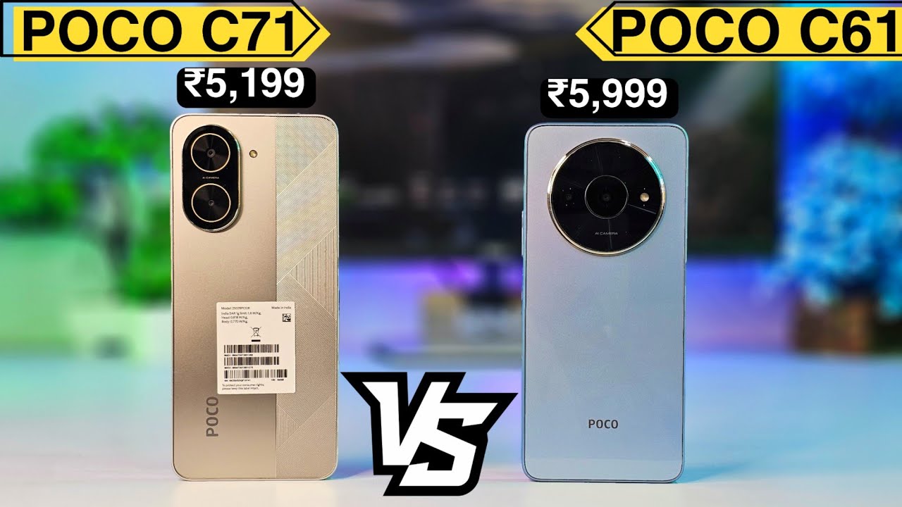 POCO C71 🆚 POCO C61 ⚡ Unboxing & Comparison ⚡ Camera ⚡ Under 6000 Rupees Smartphones