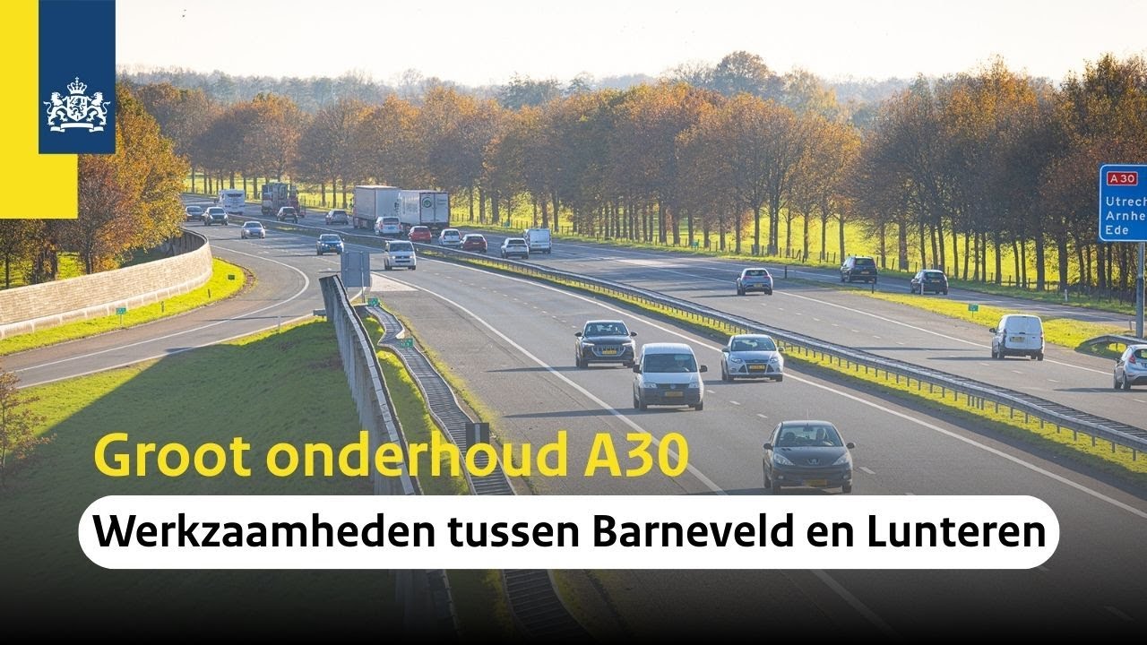 Meerdere afsluitingen tot eind juli: A30 krijgt groot onderhoud | Animatie