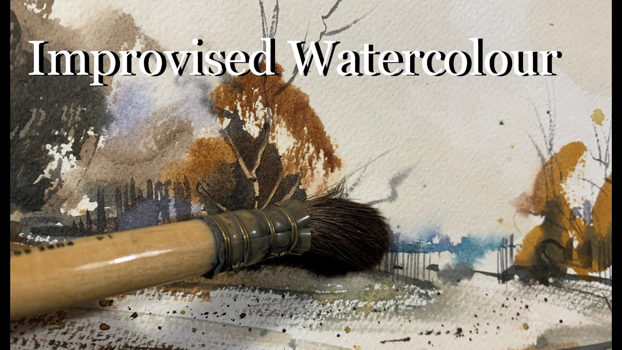 Improvised Watercolour Painting - No Reference Photo or Drawing