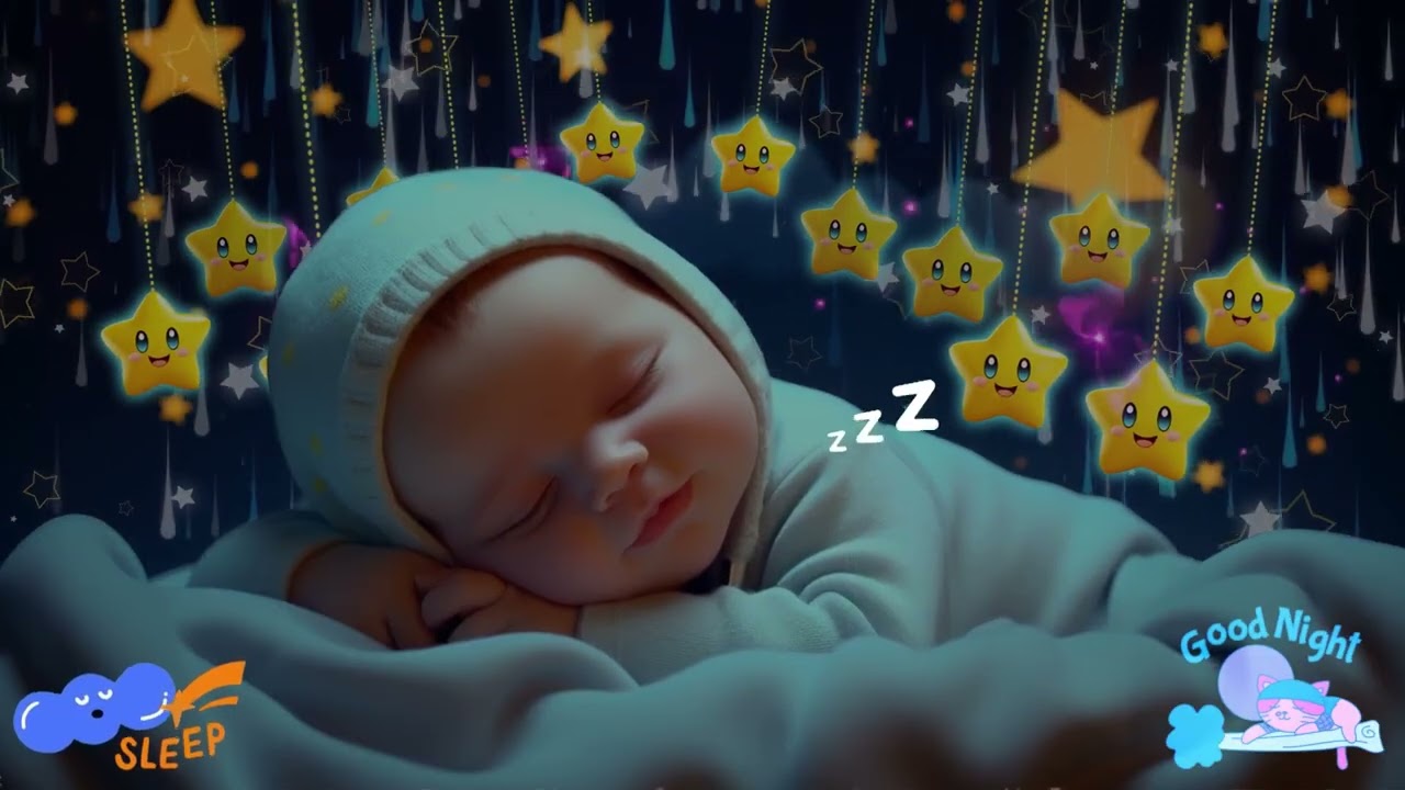 Sleep Instantly 💤 Baby Sleep Music with Mozart & Brahms Lullabies 🌙 Calm Night in 3 Minutes