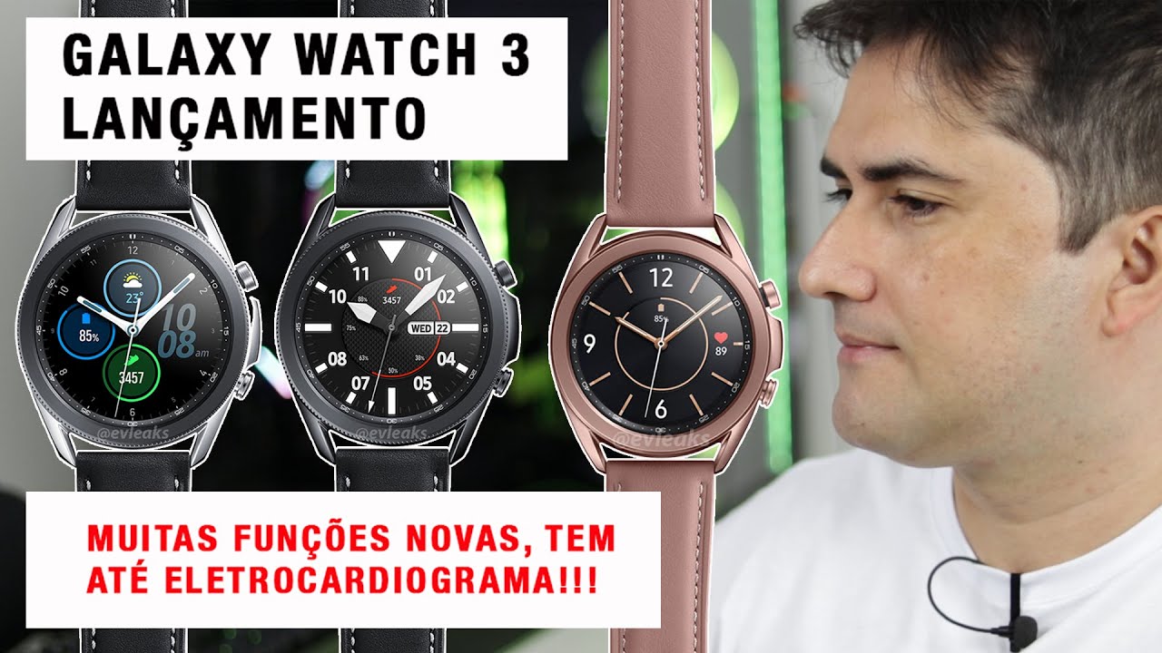 SAMSUNG GALAXY WATCH 3 CHEGOU E ESTÁ DEMAIS!!! (TEM ATÉ ELETROCARDIOGRAMA) | CONHEÇA AS NOVIDADES
