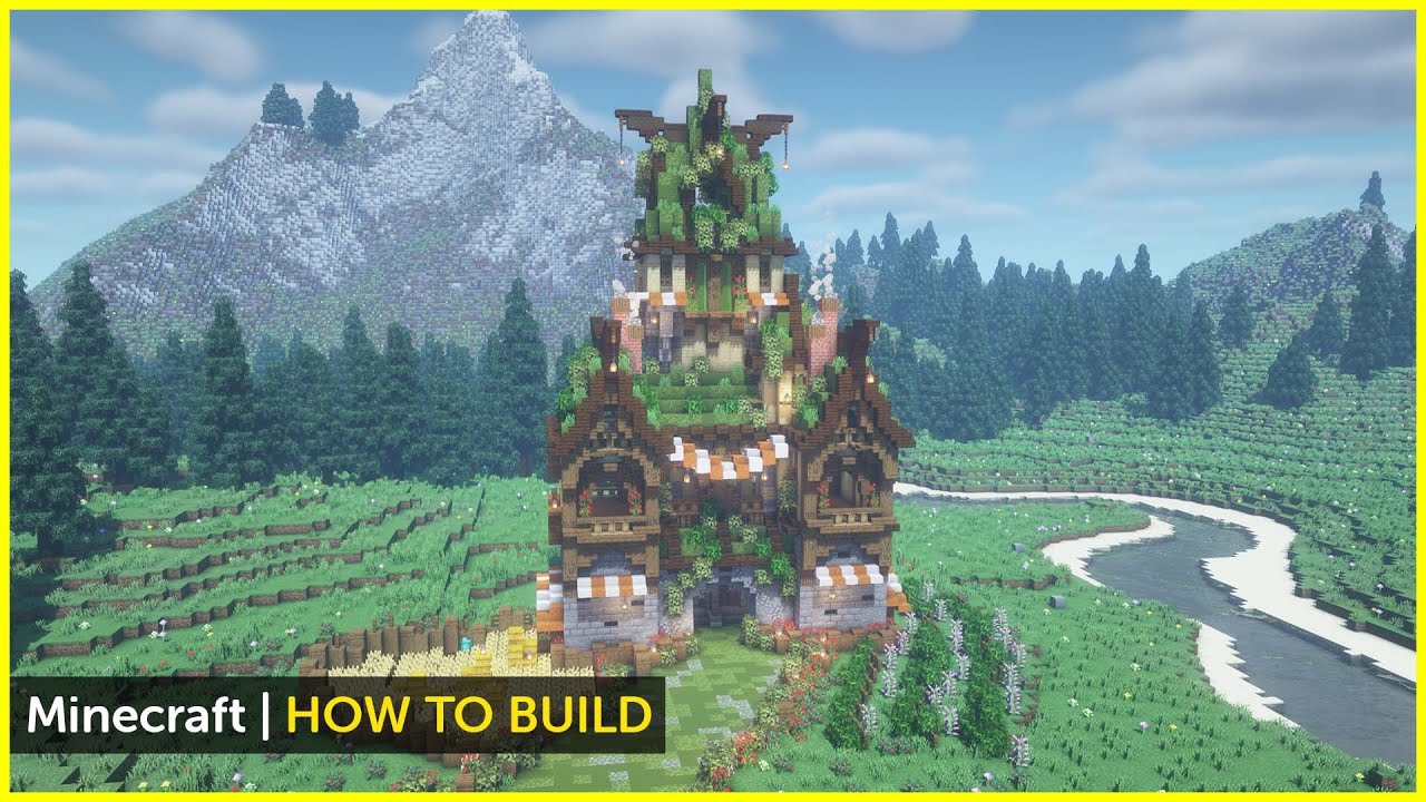 Minecraft How to Build a Fantasy Mansion (Tutorial)