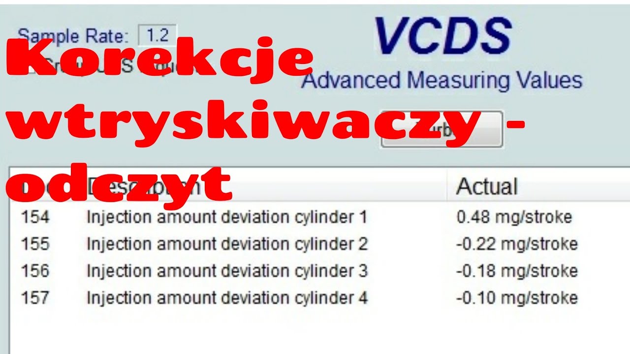 Audi A4/A5/Q5 B8 2.0 tdi CR. - Korekcje wtrysków/Injection correction