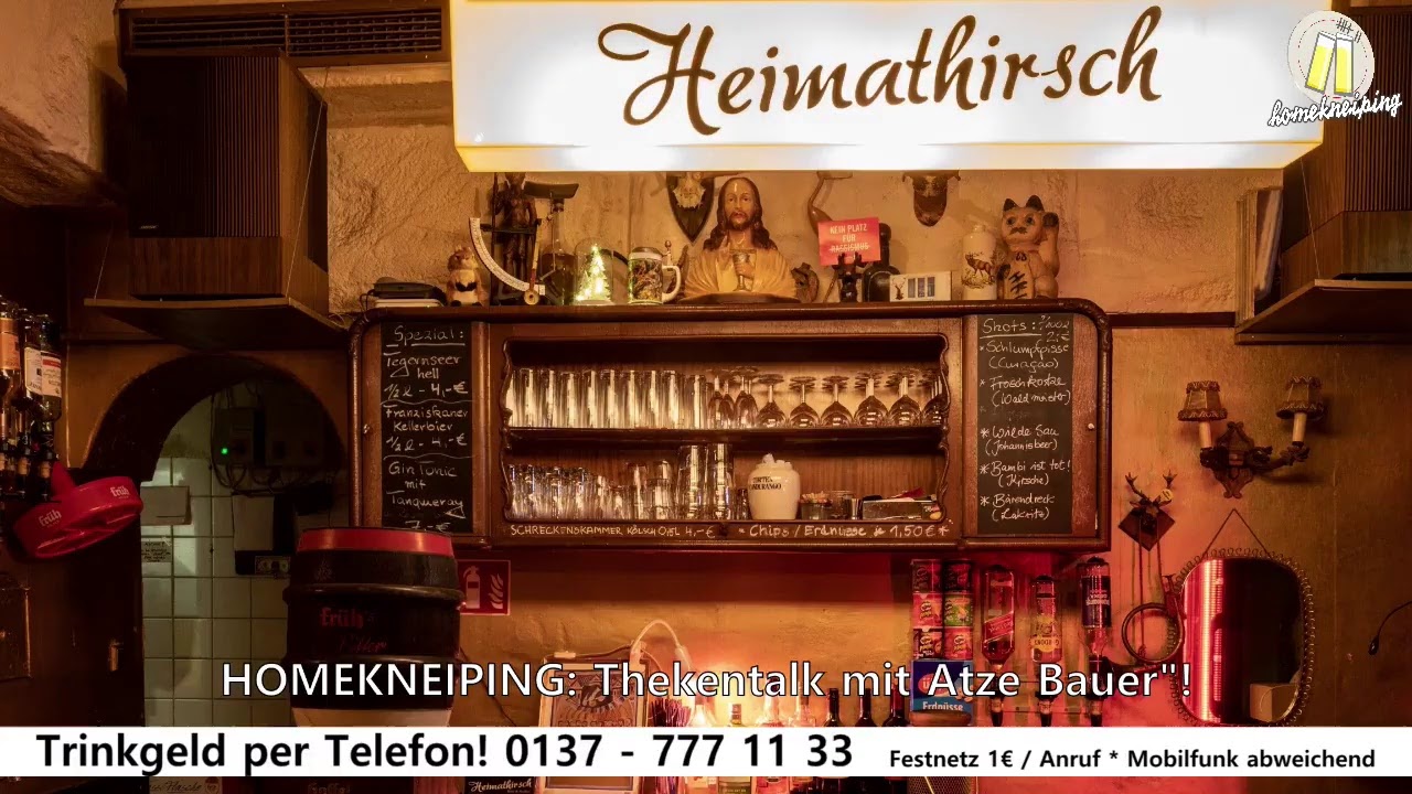Homekneiping - wir bringen euch die Kneipe nach Hause! Stargast heute: Atze Bauer!