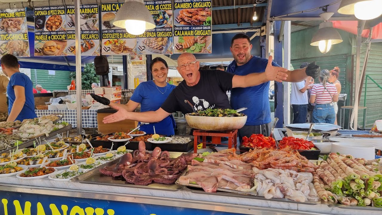 Street food oggi al mercato Ballarò da Mimmo, Palermo (Sicilia)